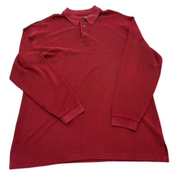 Tommy Bahama Burgundy Sweater Mens Large Long Sleeve Silk Polo - Picture 2 of 13